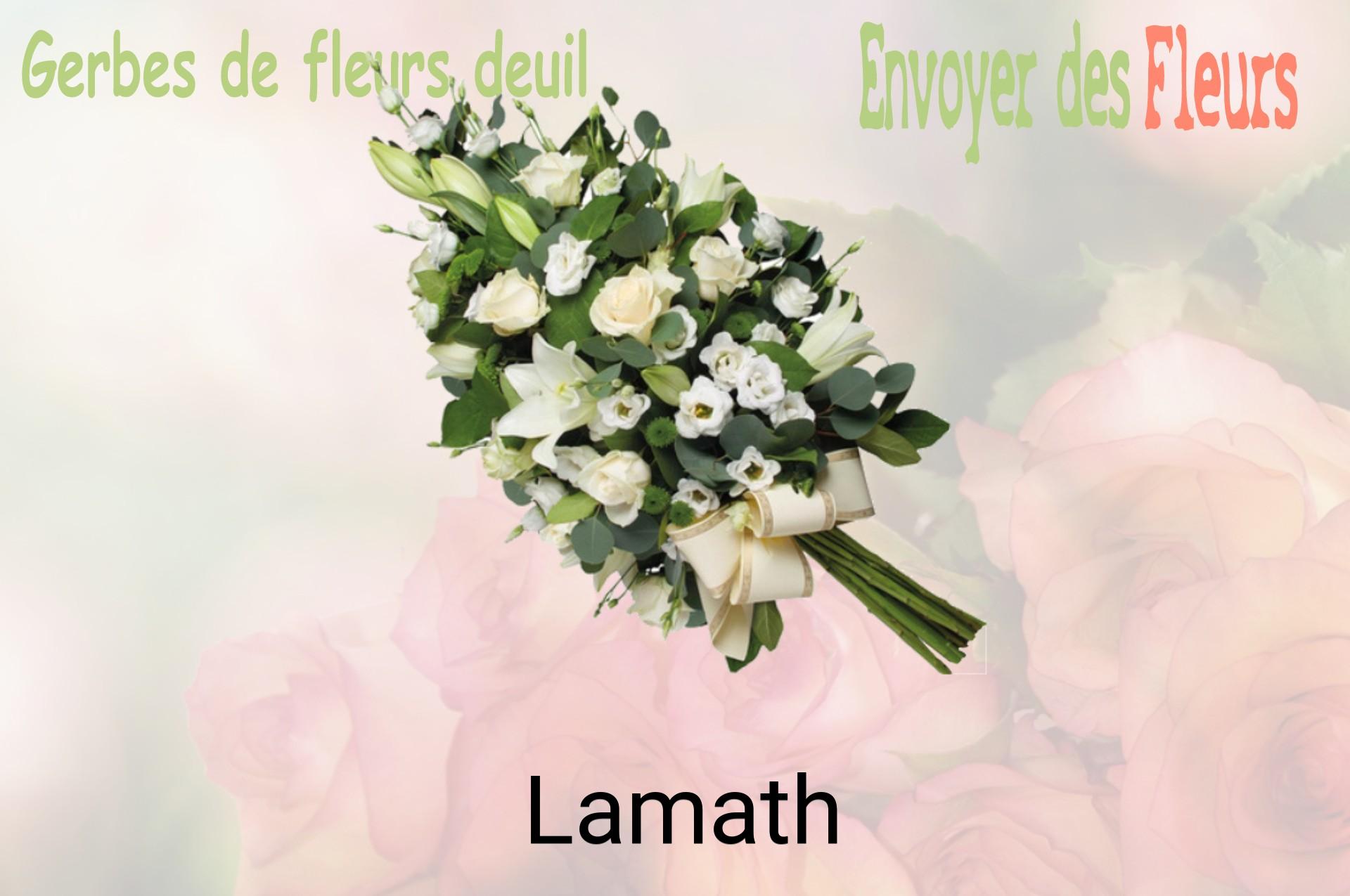 Gerbe de fleurs de deuil livrée à Lamath
